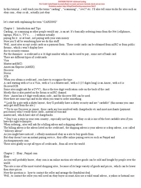 Carding Tutorial PDF 的图像结果