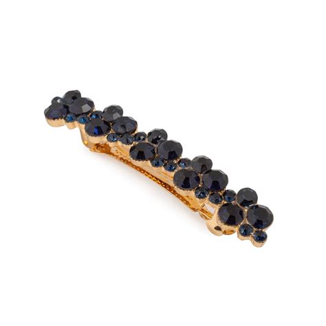 BLACK CRYSTAL DIAMOND BARRETTE HAIR CLIP – CHICZ