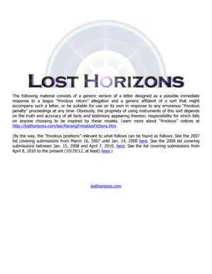 Fillable Online Response to Frivolous Return Allegation Fax Email Print ...