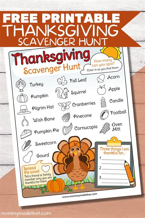 The Best Thanksgiving Scavenger Hunt (Free Printable!)