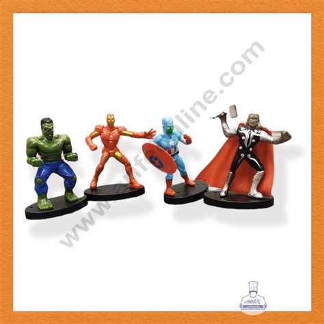 CAKE DECOR™ 4 Pieces Avengers Toys EQ for Cake Toppers SBTO-034-EQ ...