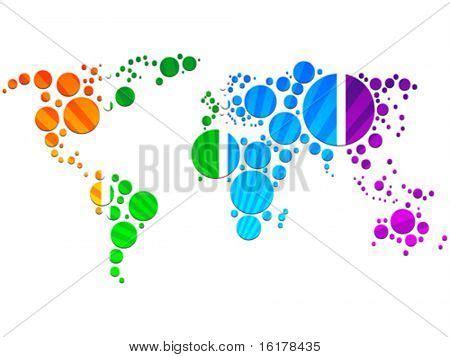 Colorful World Map Vector 的图像结果