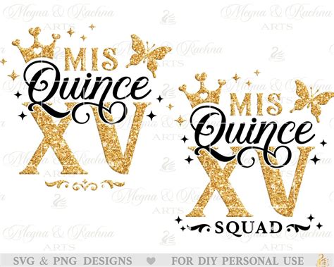 Mis Quince Svg, Mis Quince XV Svg,Quince Squad Svg, Quinceanera Svg ...
