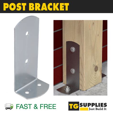 Galvanised Bolt Down Base Post Support Angle Bracket Fence Foot Bracket ...