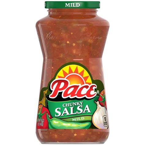 Pace Chunky Mild Salsa, 16 oz Jar, Gluten-Free, Vegan, Fat-Free, No ...