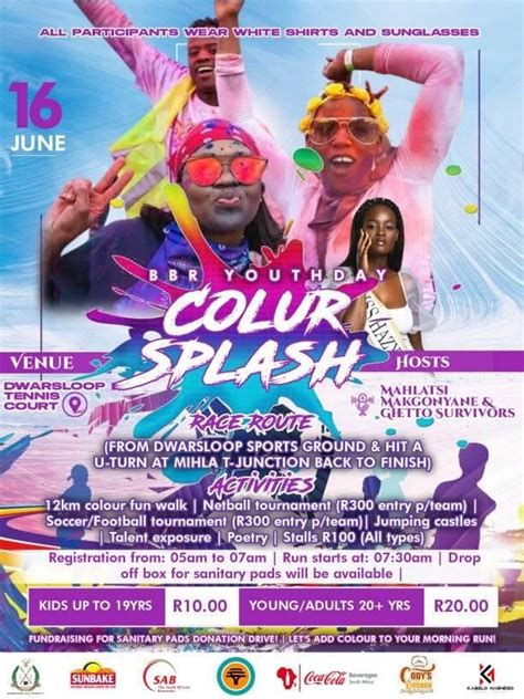 BBR YOUTH DAY-COLOUR SPLASH , Tennis Court Dwarsloop Phase1, Malelane ...