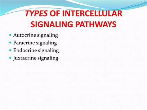Intercellular and intracellular cell signaling pathway | PPTX