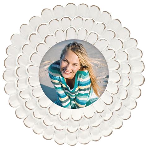 Malden International Designs Carved Patterns Blossom Flower White ...