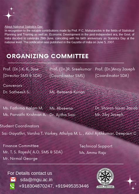 National Statistics Day 2024 Celebrations - School of Mathematics and ...