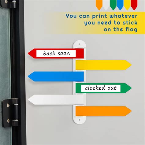 2 Pack Exam Room Flags 7'' Long Door Flags for Medical Office Primary Colors Exam Room Status ...