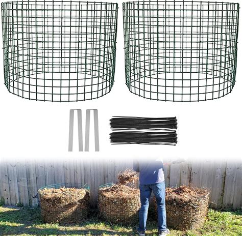 Amazon.com : Outdoor Compost Bin, 2Pcs Large Expandable Garden Wire ...