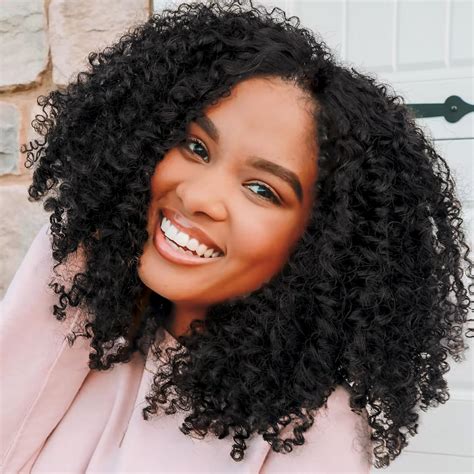 Short Curly Hair Middle Part