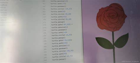 python怎么写满屏玫瑰花代码