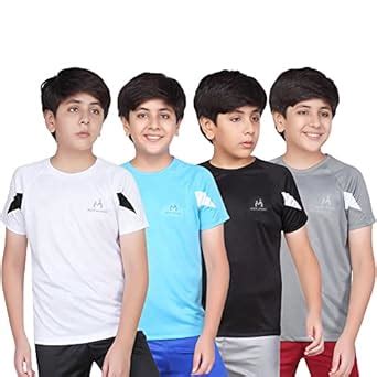 Buy MIST N FOGG Boys Solid Polyester T Shirt (Multi, Pack of 4) at ...