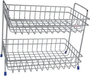 Luxafare Fruits/Vegetables Kitchen Rack Steel 2 Layer / stand vegetable ...