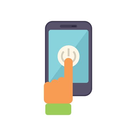 Phone turn off icon flat vector. Smart consumption 17329279 Vector Art ...