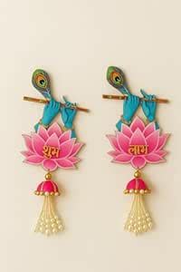 Buy CIYA PLUS Traditional Shubh Labh Wall Door Hanging, Pink and ...