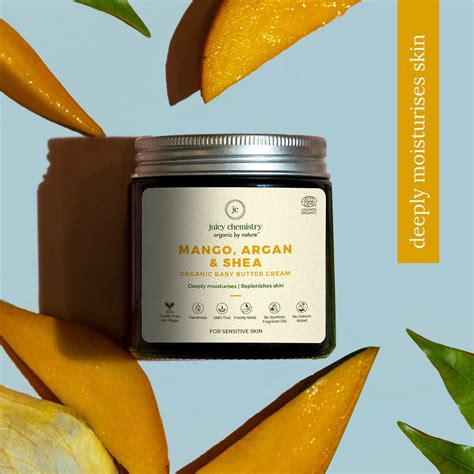 Mango, Argan & Shea Organic Baby Butter Cream for Drier Skin Types