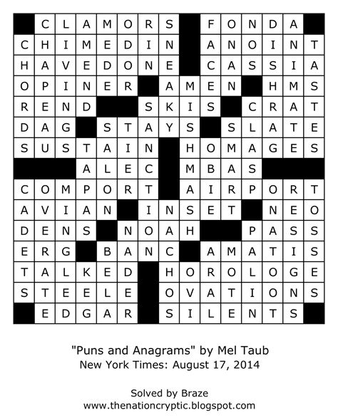 Seattle Times Crossword - Free Printable Crosswords