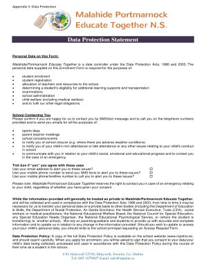 Image result for Data Protection Statement Examples
