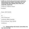 Write a letter to your local government chairman requesting for a ...