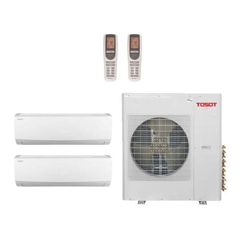 Tosot 25,000 Btu 21 Seer 2-Zone Ductless Mini Split Heat Pump System ...