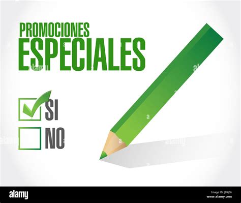 special promotions in Spanish approval sign concept illustration design ...