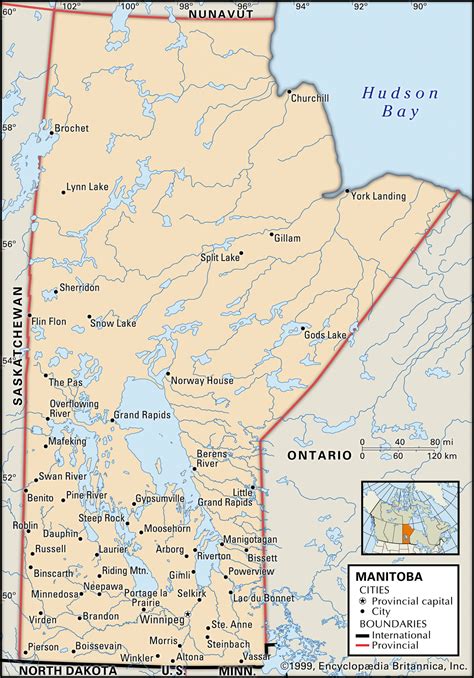 Printable Manitoba Map