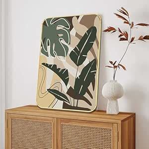 SAF Monstera & Banana Leaf Wall Art | Abstract Framed Botanical ...