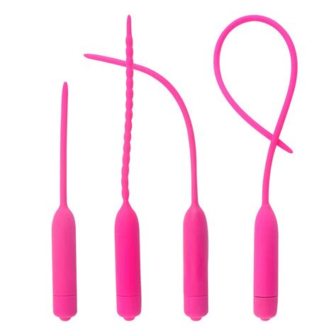 Sex Toy Vibrating Urethral Sounds Silicone Catheter Stretching Vibrator ...
