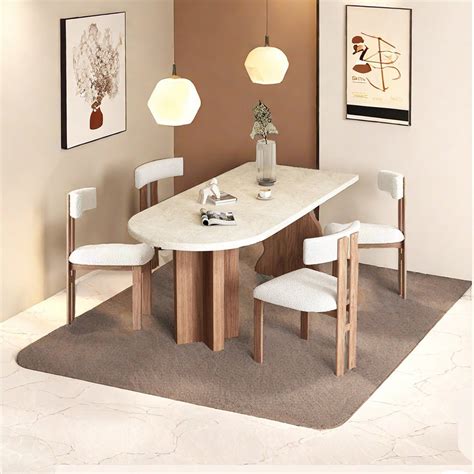 A Zoetic Home French Medieval Style Rock Slab Dining Table - Wayfair Canada