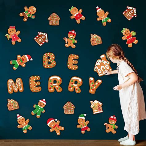Buy Christmas Cutouts Xmas Gingerbread Classroom Bulletin Board ...