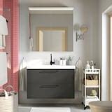 HAVBÄCK wash-stand with drawers, dark grey, 100x48x63 cm (393/8x183 ...