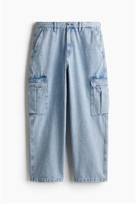 Loose Cargo Jeans - Light denim blue - Men | H&M IN