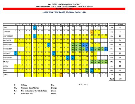 San Diego Unified Calendar 2026 - Free Printable Calendar
