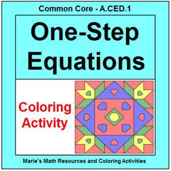 Image result for One Step Equations Coloring Worksheet