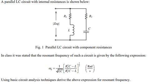 Image result for Parallel LC Circuit
