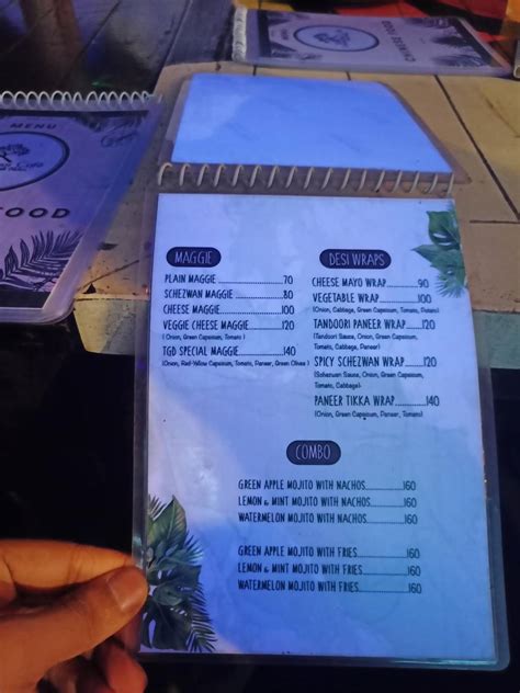 Menu at The Greendoor Cafe, Bharuch