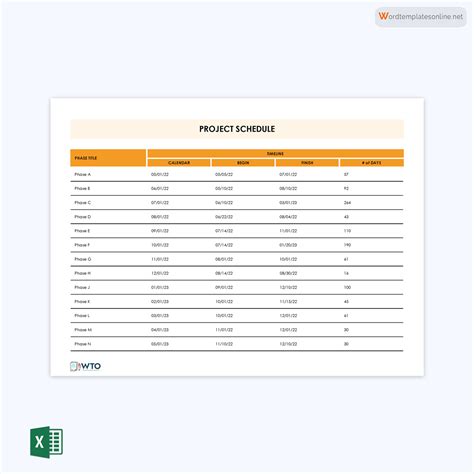 Project Schedule Schedule Excel Microsoft 的图像结果