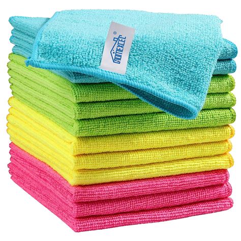 HOMEXCEL Microfiber Cleaning Cloth,12 Pack Cleaning Rag,Cleaning Towels ...