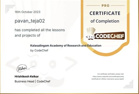 Image result for CodeChef Certificate Java