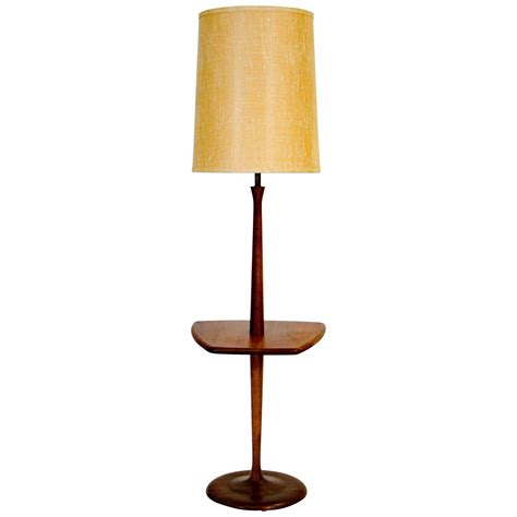 Bent Ply Walnut Floor Lamp with Magazine Rack at 1stDibs