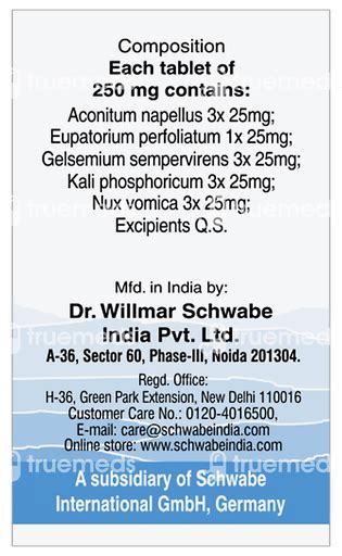 Dr Willmar Schwabe India Alpha Rc Respiratory Catarrh Tablet 20 Gm ...
