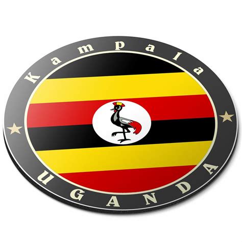 APSRA Round Mouse Mat - Uganda Kampala East Africa Flag Office Gift ...