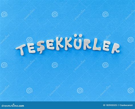 Tesekkurler, Thank You in Turkish Language Composed with Handmade ...