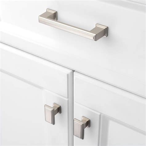 Buy KOOFIZO Stepped Bar Cabinet Pull - Brushed Nickel Furniture Handle ...