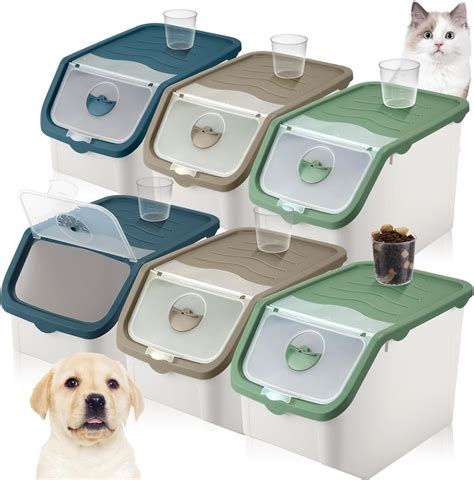 Amazon.com: Bokon 6 Pcs Dog Food Storage Container with Lids and ...