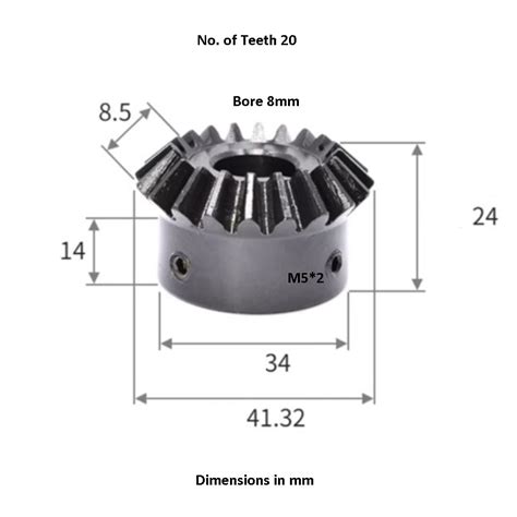 2 Module 20 teeth Bevel gear 90 degree bevel gear carbon steel