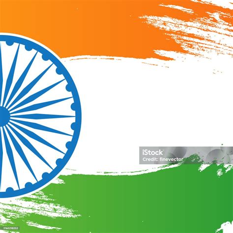 Flag Of India Background Brush Strokes National Flag Of Republic Of ...