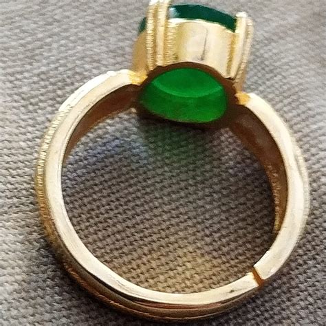 TODANI JEMS 12.25 Ratti 11.60 Carat Natural Panna Emerald Adjustable ...